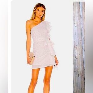 Lovers + Friends Polka Dot One Shoulder Dress